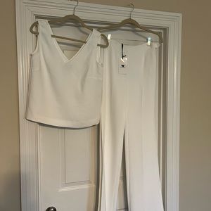 NWT W by Worth White Pants set